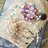 Pearl Jade Hair Band for Women Vintage Headband