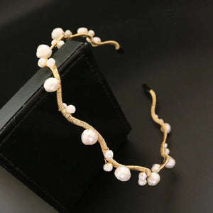 Pearl Jade Hair Band for Women Vintage Headband