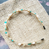 Pearl Jade Hair Band for Women Vintage Headband