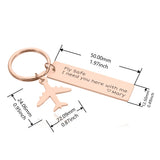 Fly Safe Couple Keychain Airplane Key Chain Pilot Anniversary Gift