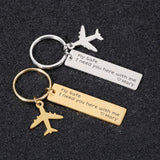 Fly Safe Couple Keychain Airplane Key Chain Pilot Anniversary Gift