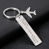 Fly Safe Couple Keychain Airplane Key Chain Pilot Anniversary Gift