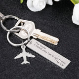 Fly Safe Couple Keychain Airplane Key Chain Pilot Anniversary Gift