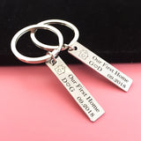Couples Housewarming Gift Engraved Date Initial Letter Stainless House Keyrin