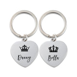 Couples Name Engraved Valentines Keyring Keychain