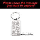 Constellations Pattern Couples Keychain Backpack Jewelry Women Birthday Gift