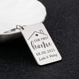 Personalized House Keychain for Couple - Our First Home
