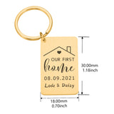 Personalized House Keychain for Couple - Our First Home
