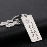 Personalized Name Keychain for Mom - Engraved Mummy Key Hook