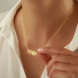 Personalized Name Necklace 18K Plated Pendant Women's Jewelry