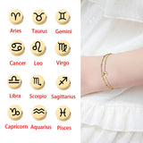 Constellation Bracelet Stainless Steel Charm Bangle for Women Girls