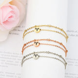 Constellation Bracelet Stainless Steel Charm Bangle for Women Girls