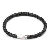 Leather Bracelet Steel Beads Name Charm Couple Jewelry For Men Women