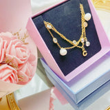 Letter Jewelry Classic Bracelet Freshwater Pearls Women Gift