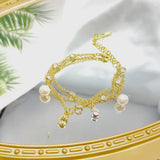 Letter Jewelry Classic Bracelet Freshwater Pearls Women Gift