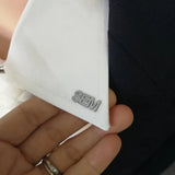 Men's Engraved Logo Stainless Steel Brooch Jewelry