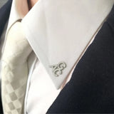 Men's Engraved Logo Stainless Steel Brooch Jewelry