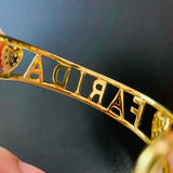 Personalized Letter Name Bracelet with Colorful Zircon Crystals