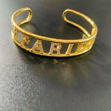 Personalized Letter Name Bracelet with Colorful Zircon Crystals