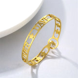 Personalized Letter Name Bracelet Star Bangles Stainless Steel Chrismas Jewelry