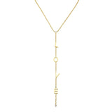 Personalized Letter Name Necklace LOVE Gift Piercing Luck Charm Pendants