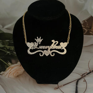 Personalized Letter Name Necklace Stainless Steel Pendant Choker