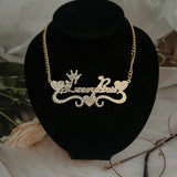 Personalized Letter Name Necklace Stainless Steel Pendant Choker