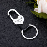 Custom Engraved Text Keychain for Boyfriend - Men's Key Holder for Car