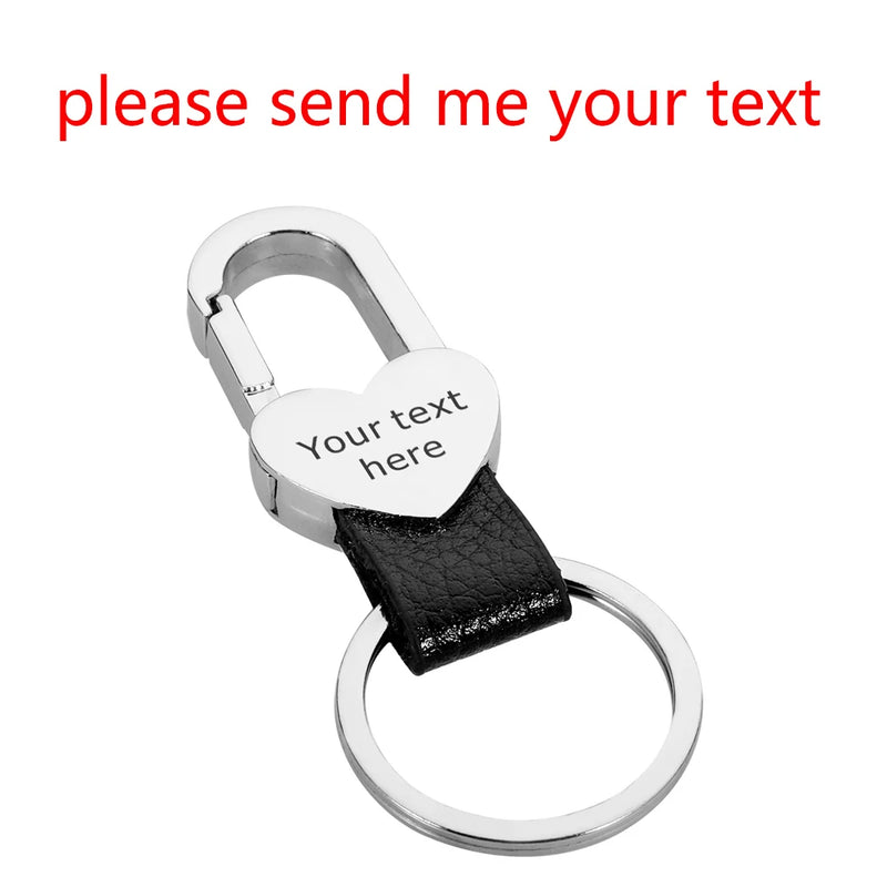 Custom Engraved Text Keychain for Boyfriend - Men's Key Holder for Car