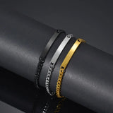 Engraved Couple Bracelet Stainless Steel Adjustable
