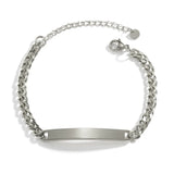 Engraved Couple Bracelet Stainless Steel Adjustable