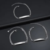 Engraved Couple Bracelet Stainless Steel Adjustable