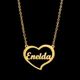 Customized Heart Pendant Nameplate Necklace for Women