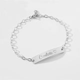 Engrave Name Date ID Bracelet Stainless Steel Bangles