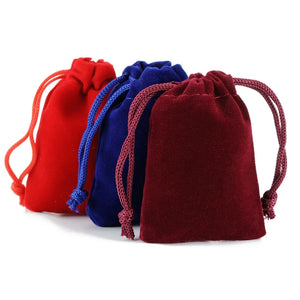 100pcs Velvet Drawstring Bag for Small Jewelry Pouch