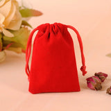 100pcs Velvet Drawstring Bag for Small Jewelry Pouch