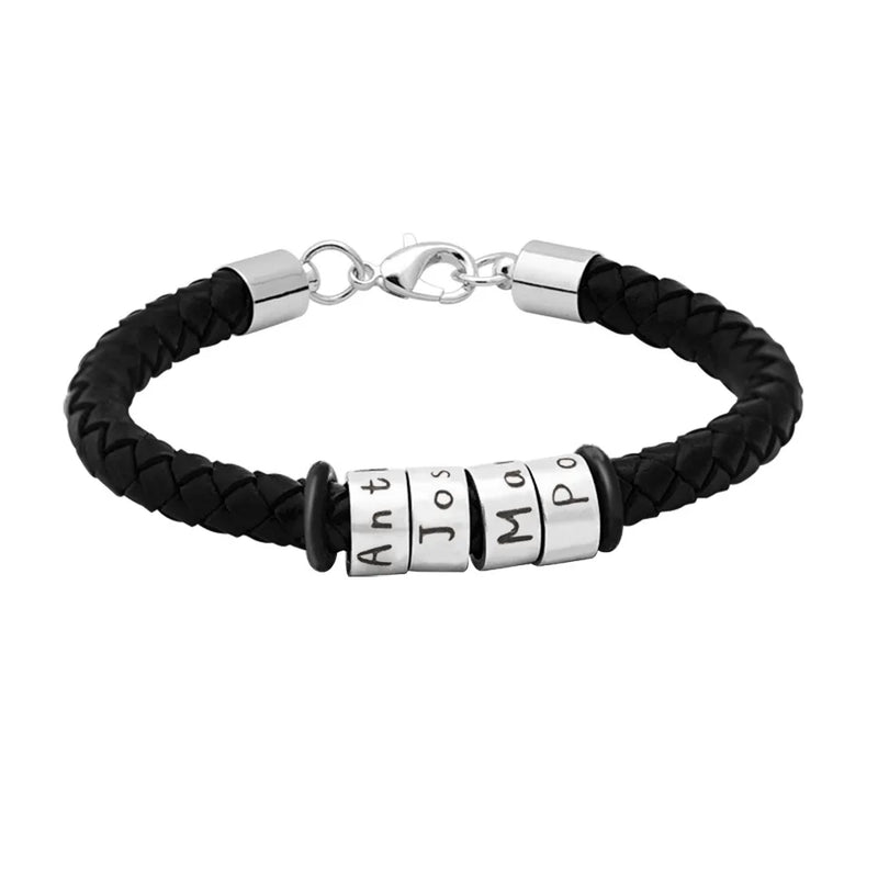 Personalized Family Names Bracelet - Rope Bangle for Men