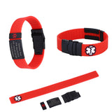 Personalized Medical ID Bracelet Stainless Steel Silicone Sport Alert Bracelet