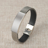 Personalized Men's Medical ID Bracelet with Clasp - Dad Gift