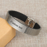 Personalized Men's Medical ID Bracelet with Clasp - Dad Gift