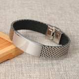 Personalized Men's Medical ID Bracelet with Clasp - Dad Gift