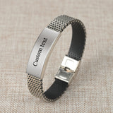 Personalized Men's Medical ID Bracelet with Clasp - Dad Gift