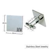 Personalized Name Twins Stainless Steel Cufflinks Set
