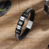 Personalized Mixed Bead Engrave Name Bracelet for Men