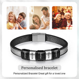 Personalized Mixed Bead Engrave Name Bracelet for Men
