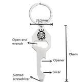 Multi-function Keychain Opener Wrench Screwdriver Keychain