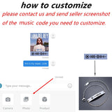 Music Code Bracelet Stainless Steel Bangle Engraved Text Name Charm Bracelet
