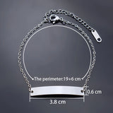 Music Code Bracelet Stainless Steel Bangle Engraved Text Name Charm Bracelet
