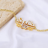 Personalized Heart Nameplate Cuban Chain Bracelet