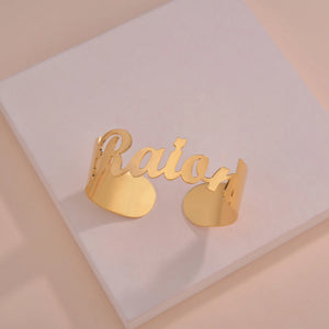Name Bangles Personalized Letters Stainless Steel Adjustable Creative Bangles